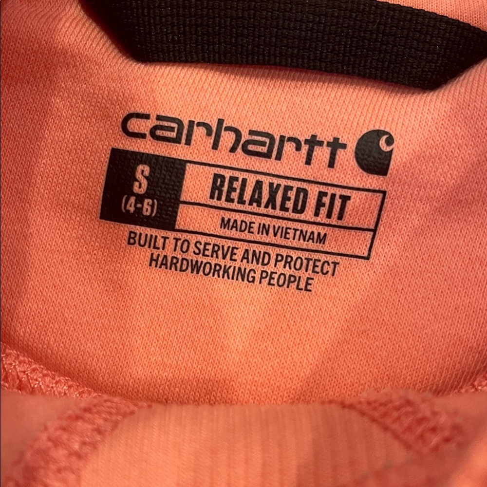 Carhartt Peach Sweatshirt Relaxed Fit Size Small - Picture 7 of 7